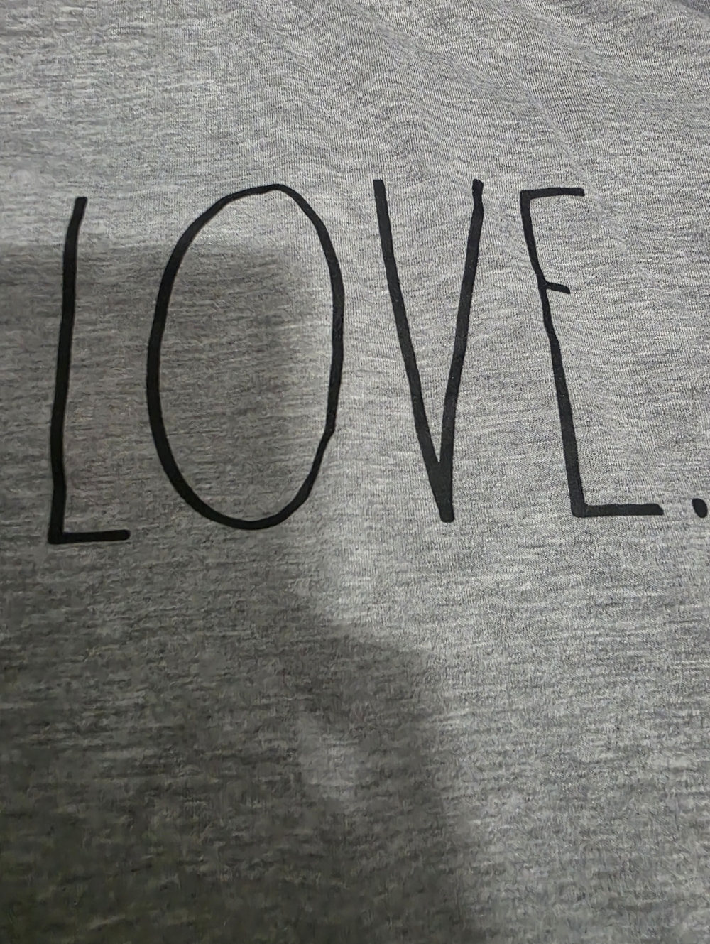 Rae Dun 'LOVE' Gray Pullover Sweatshirt 3X - Picture 3 of 4